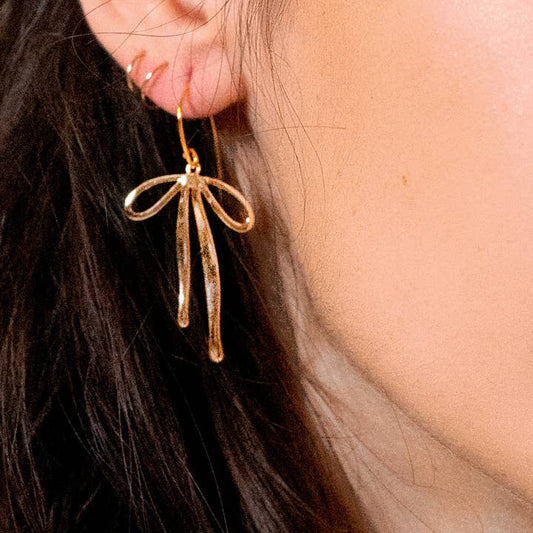 Bad To the Bow Earring - Gold