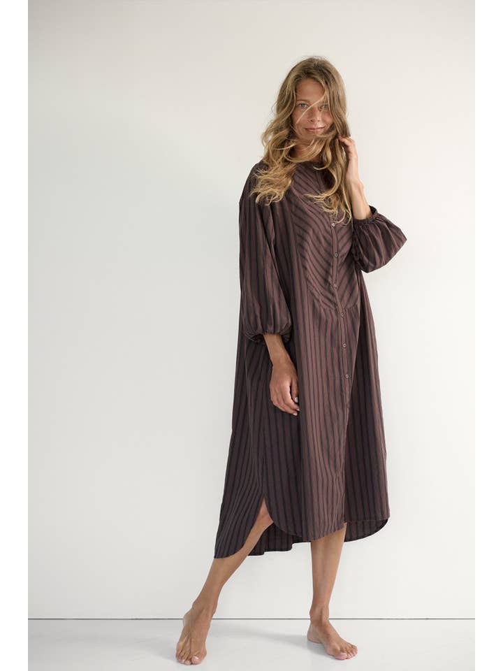 Lauren Shirtdress - Brown/Black