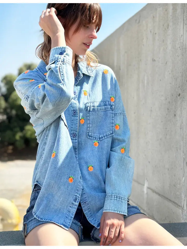 Embroidered Shirt - Citrus