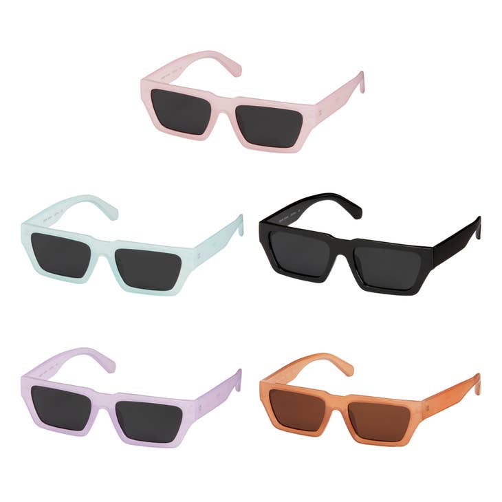 Bold Rim Angled Square Sunglasses
