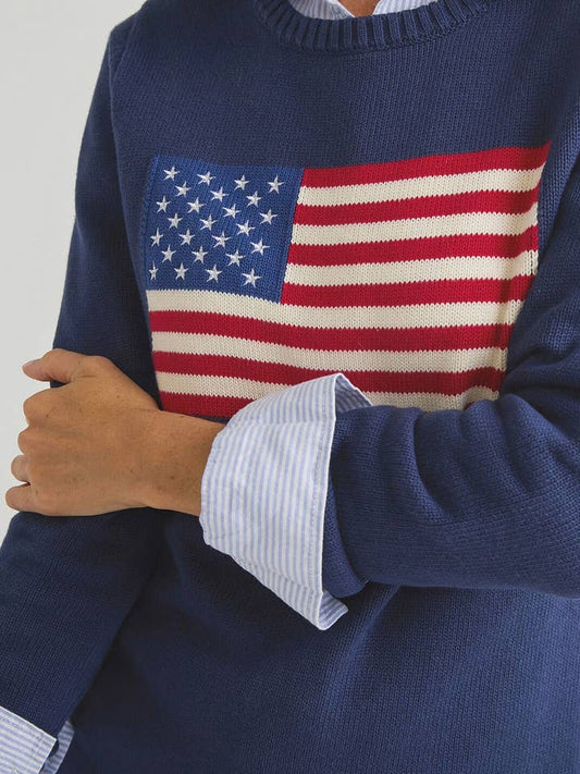 Ralph Flag Sweater - Navy