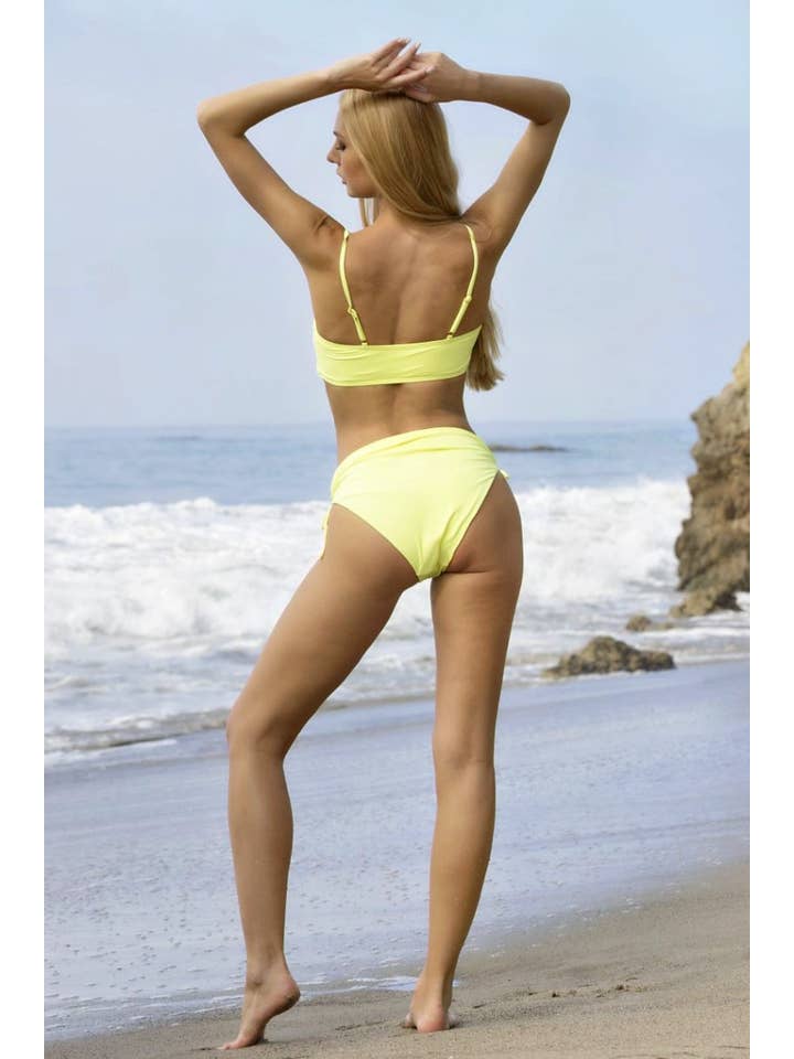 Bandon High Waist Bikini Set - Yellow