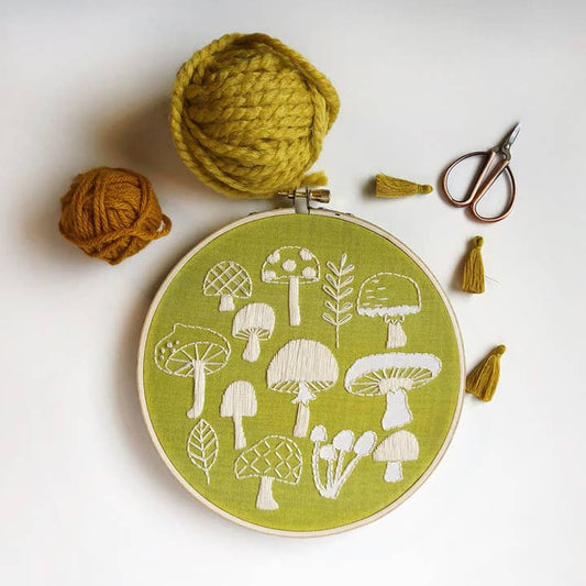 Embroidery Kit - Mushrooms