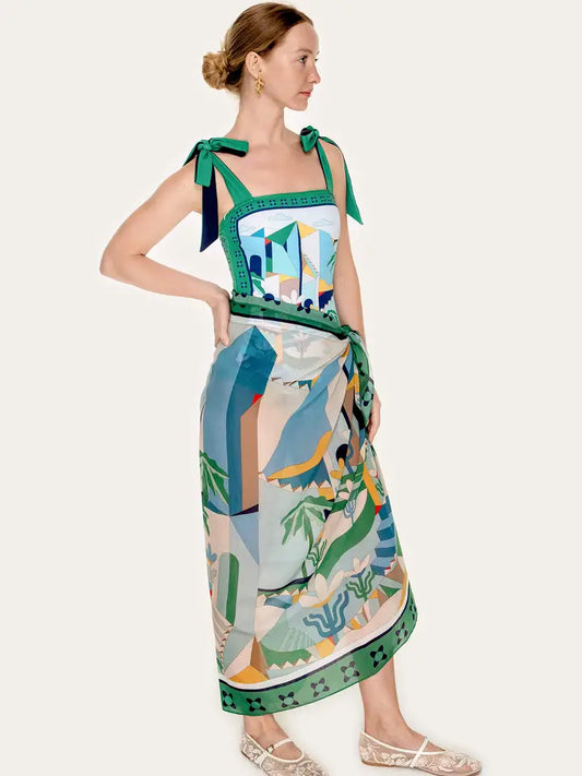 Beach Sarong Wrap - Green Wonderland