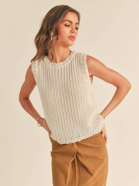 Knitted Tank - Ivory