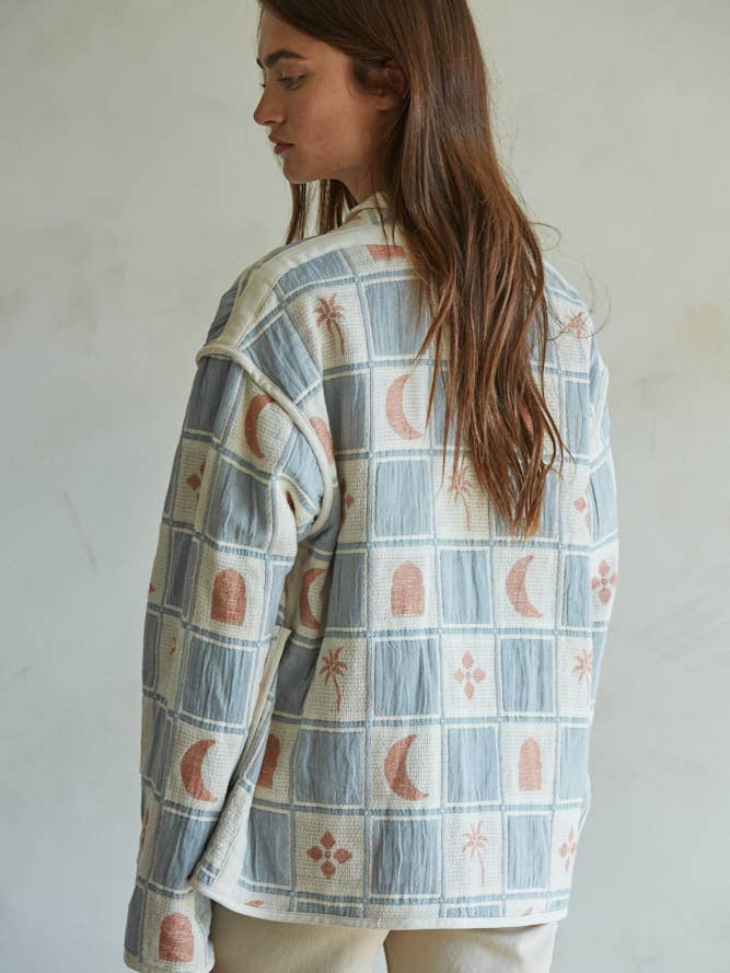 New Moon Jacket -  Ivory Blue Multi