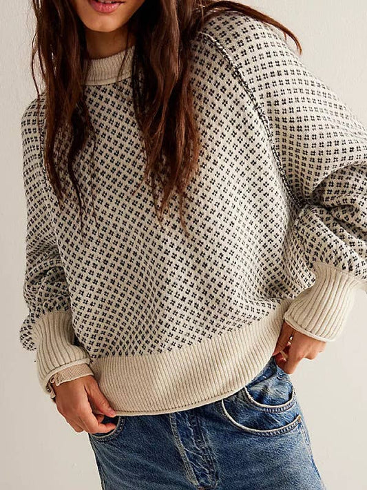 Jacquard Pullover - Grey