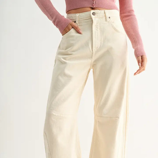 Barrel Jean - Almond