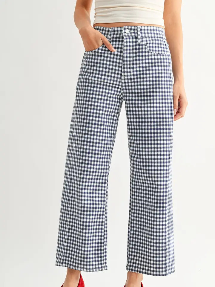 Barrel Jean Twist - Gingham