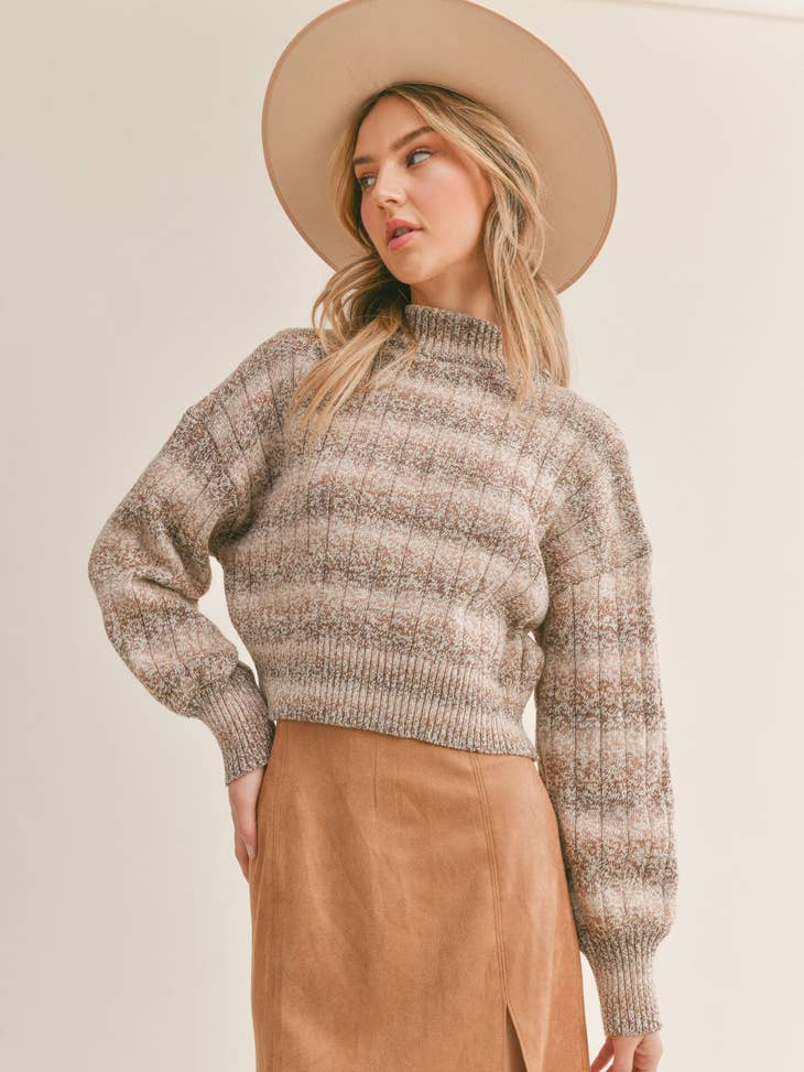 Virgo Ombre Sweater - Brick Multi