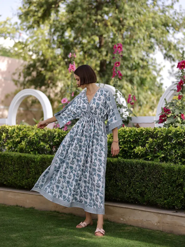 Aruba Voile Kaftan - Blue