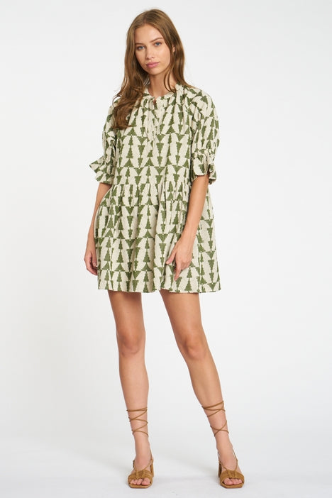 Rebecca Dress - Green Creme