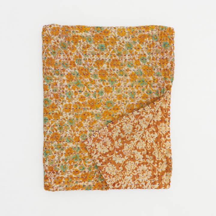 Small Kantha Quilt Throw - No. 250135