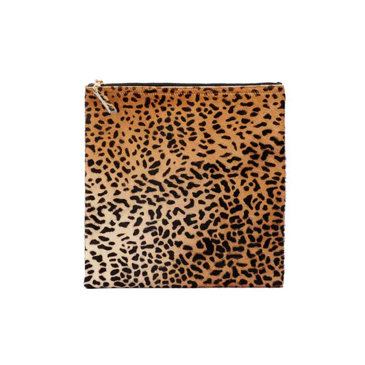 Leopard Fold Over Clutch