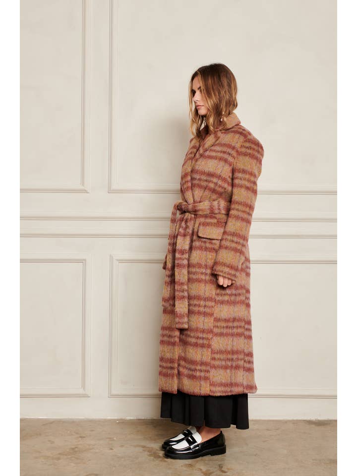 Maggie Coat - Toffee Plaid