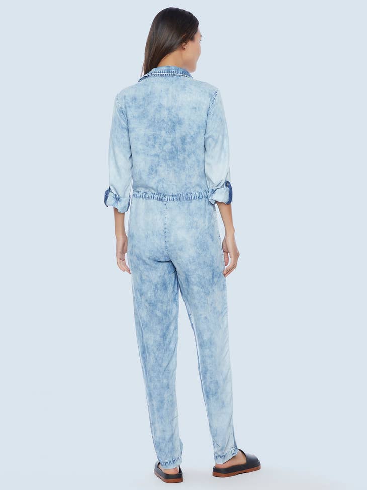 Wake Me Up Jumpsuit - Acid Blue Denim