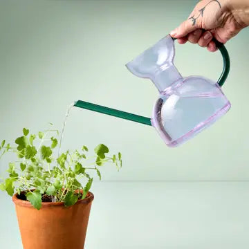 Glass Watering Can - Purple