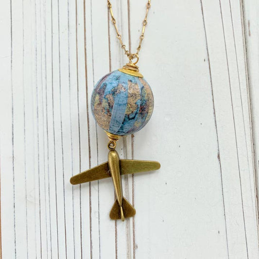 Wonderlust Plane Pendant Necklace