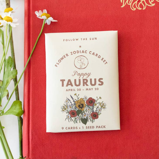 Flower Zodiac Sticker Card Set - Taurus