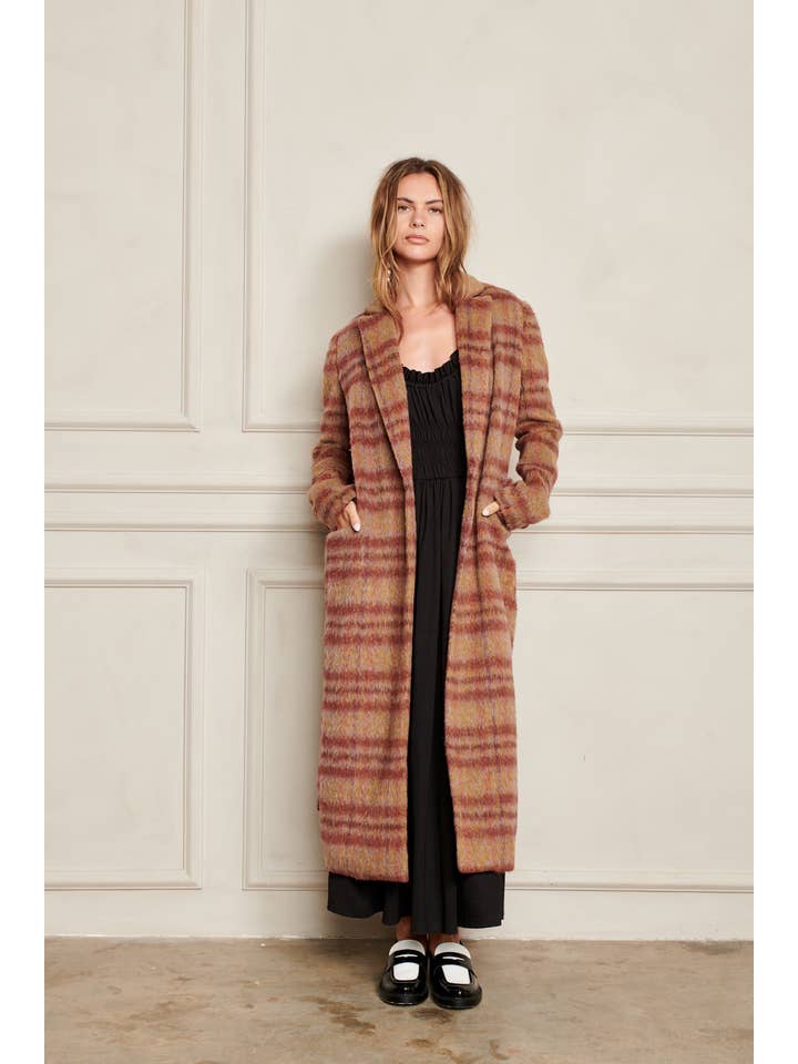 Maggie Coat - Toffee Plaid