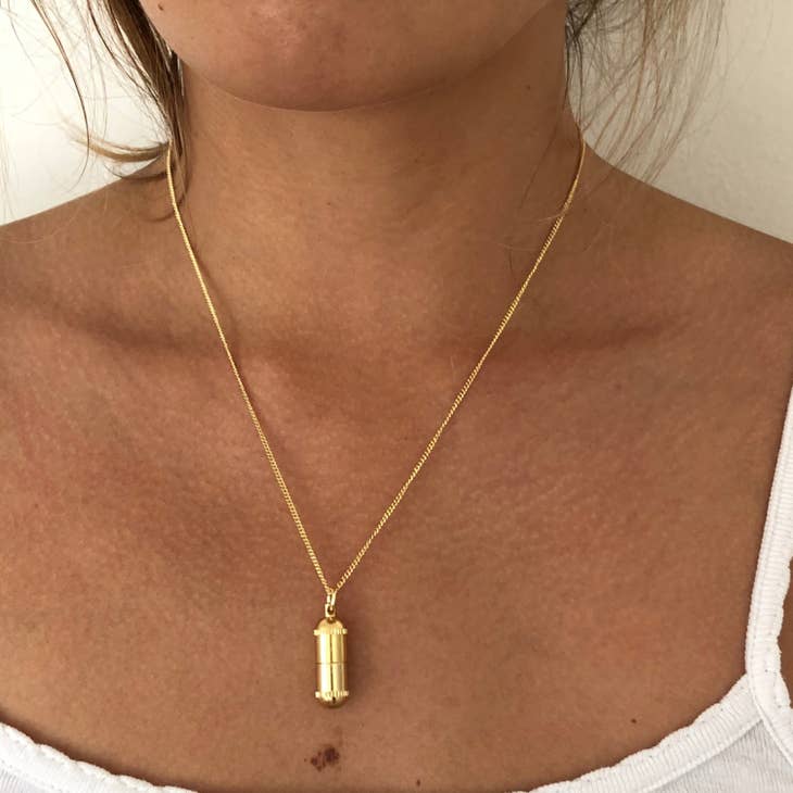 Intention Capsule Necklace - Gold