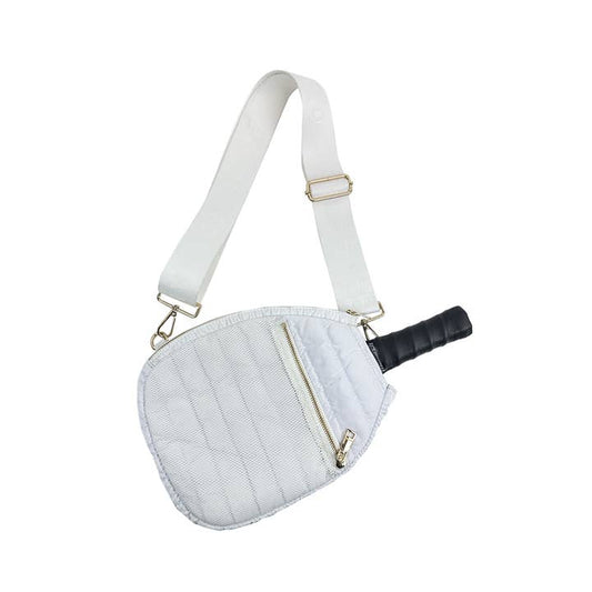 Poppy Pickleball Paddle Crossbody - White