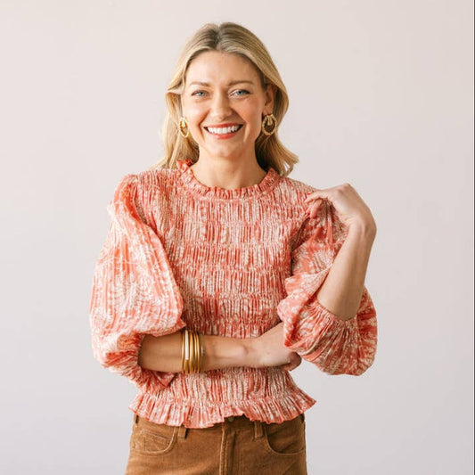 Hali Top - Rose Gilded Palm
