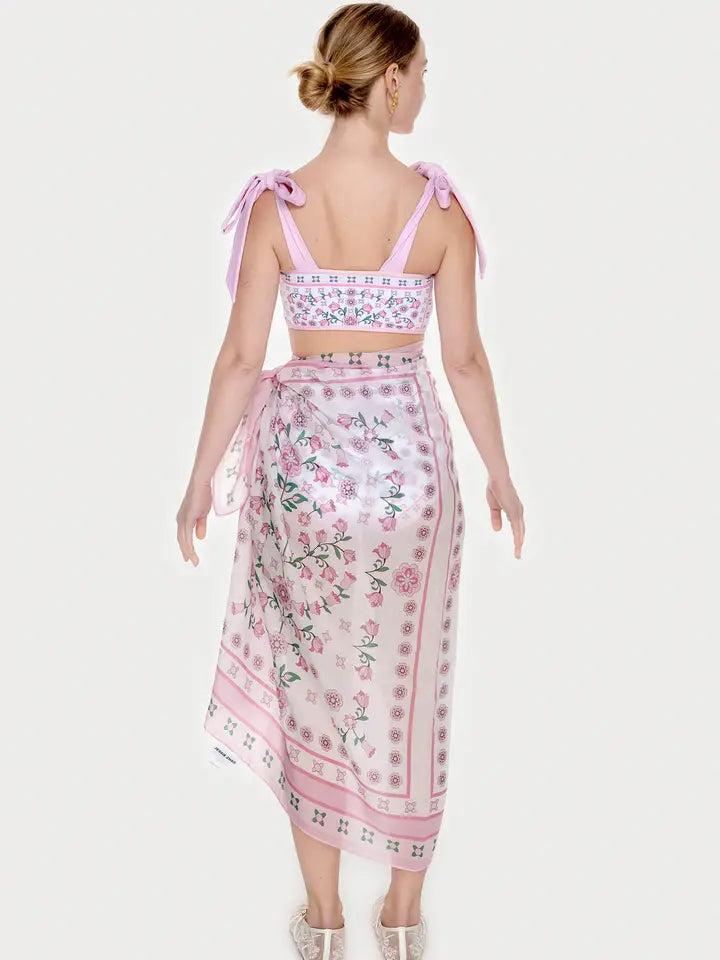 Beach Sarong Wrap - Pink Blossom