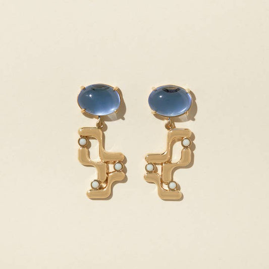 Halstead Earrings - Blue