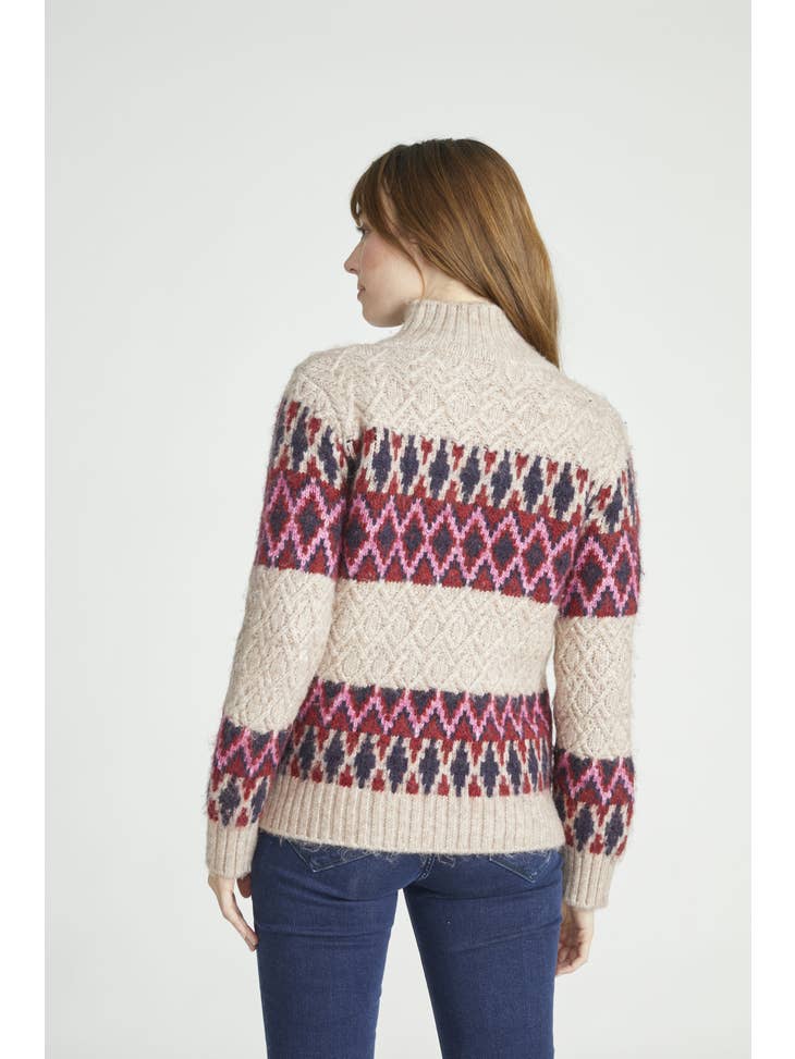 Funnel Neck Fairisle Sweater