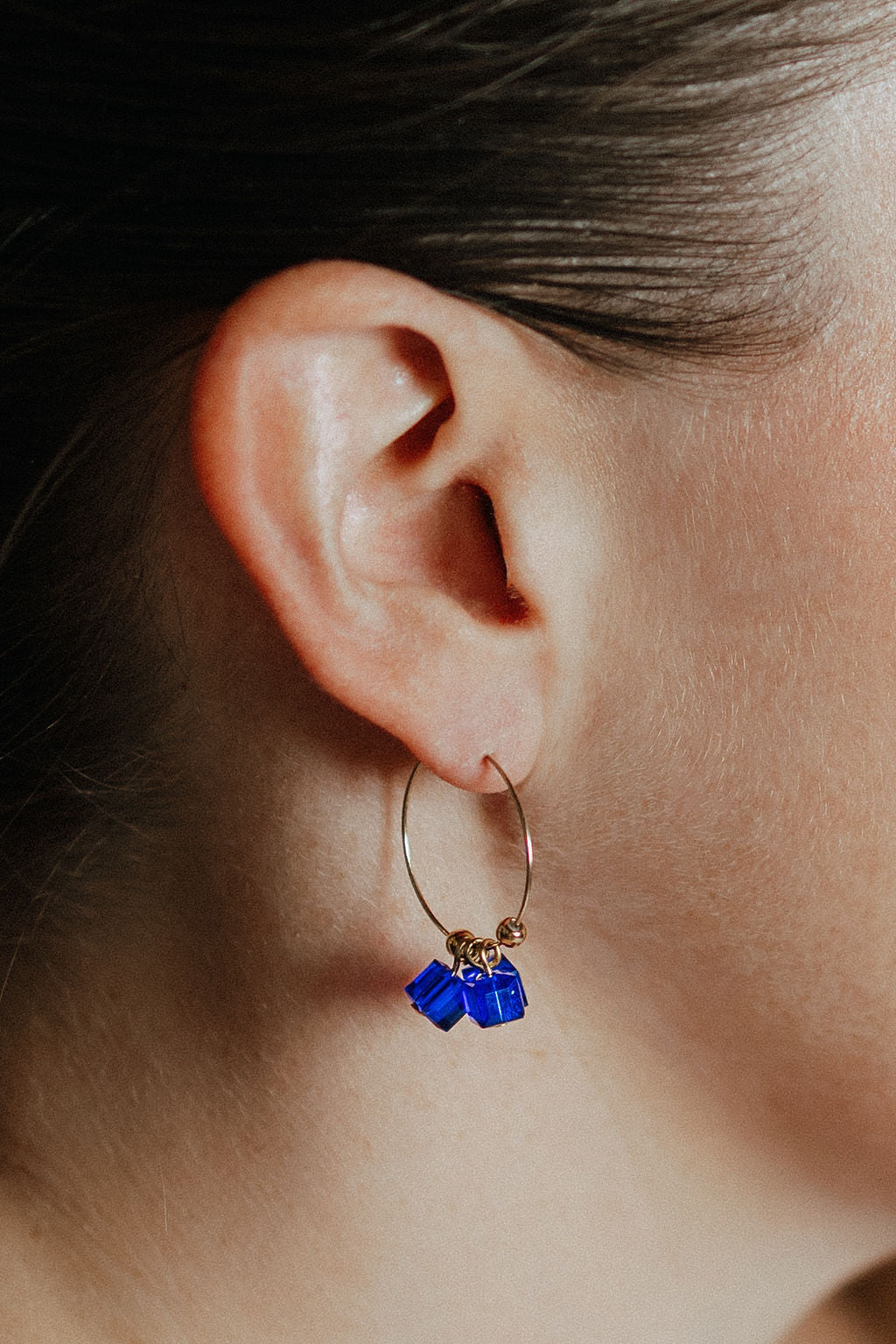 Small Crystal Hoops - Anchor