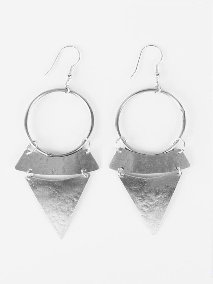 Stacked Sunra Earrings - Silver