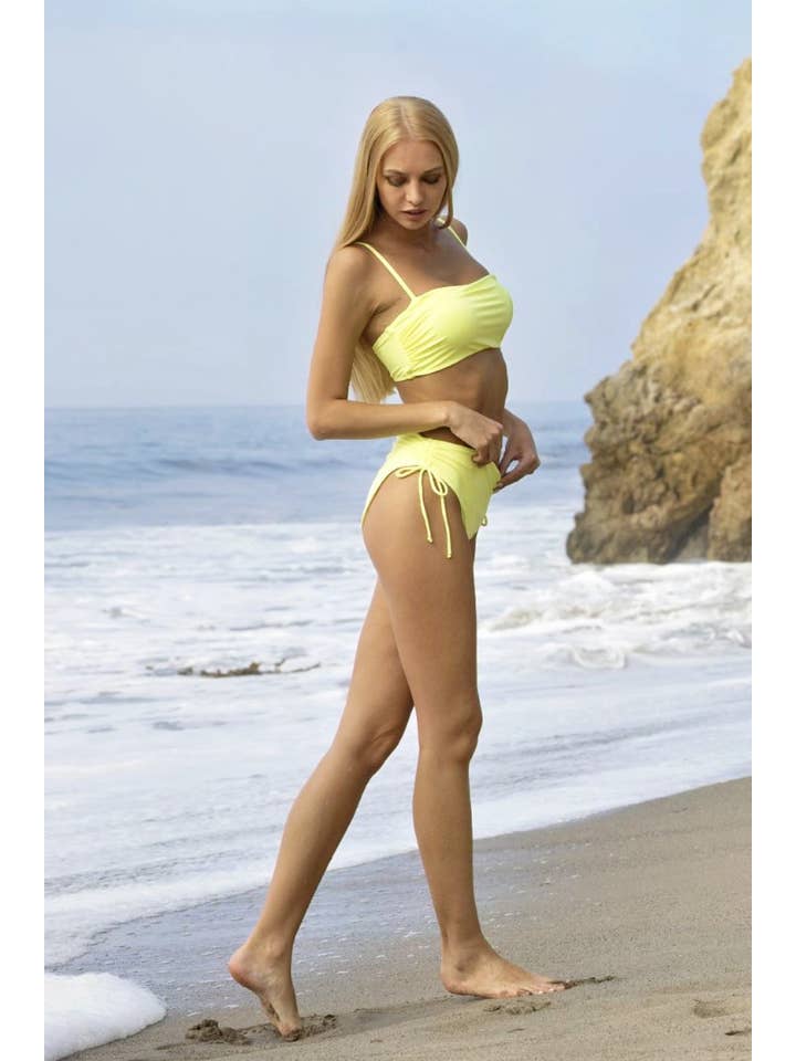 Bandon High Waist Bikini Set - Yellow