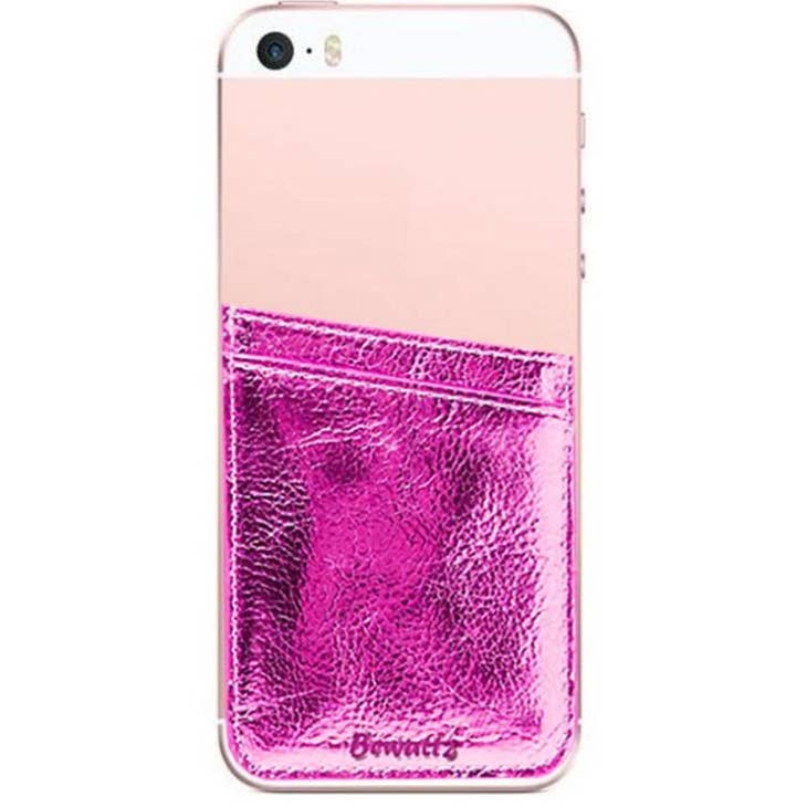 Holographic Phone Pockets - Hot Pink