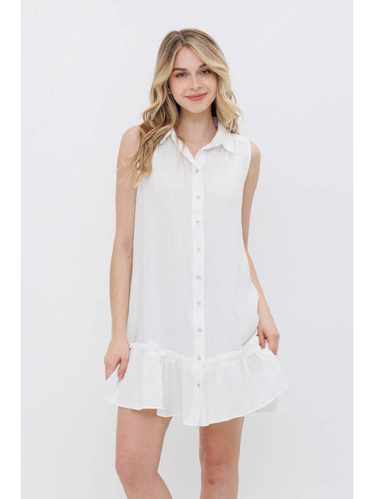 Cotton Gauze Dress - Off White