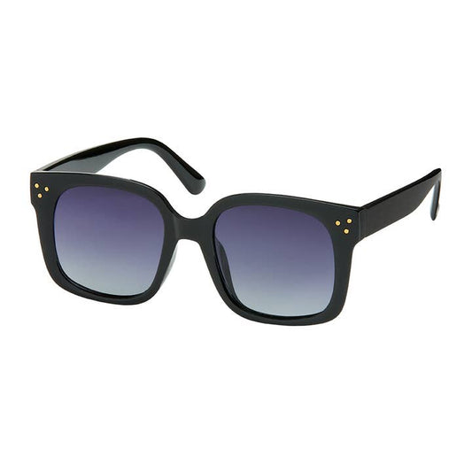 Square Pins Detail Sunglasses - Black