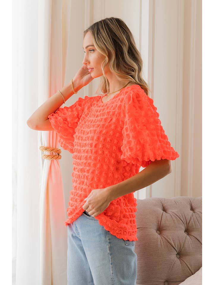 Bubble Bishop Top - Neon Orange