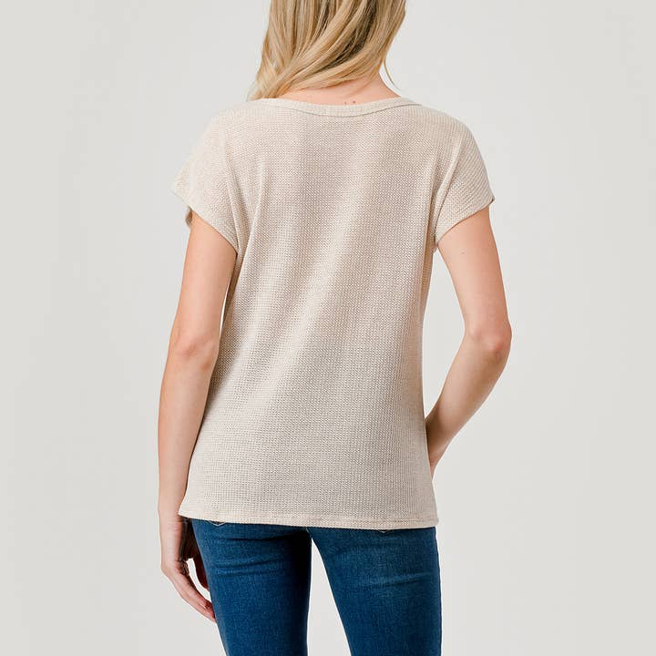 Side Knot Top - Oatmeal