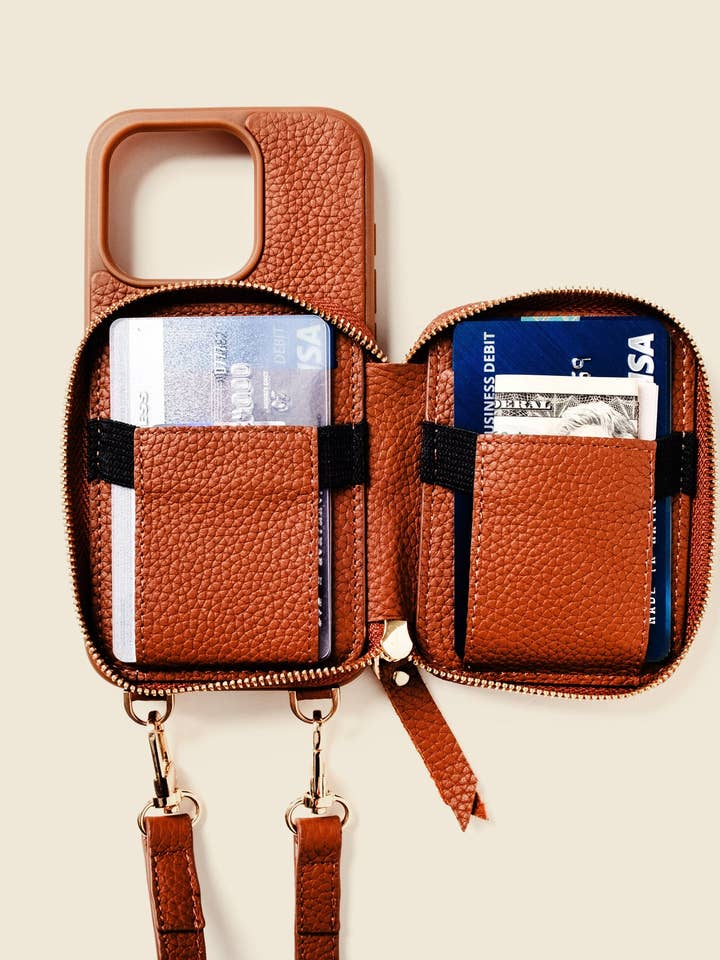 Crossbody iPhone Case - Tan