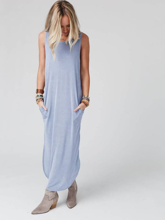 Cassie Maxi Dress - Light Blue