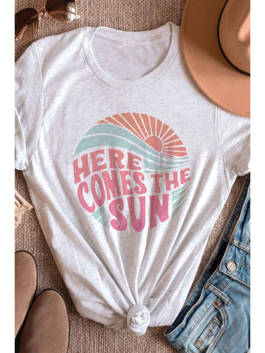 Here Comes the Sun Tee - Ash