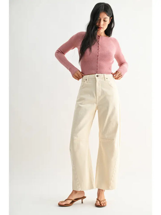 Barrel Jean - Almond