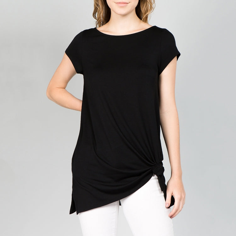 Side Slit Tunic - Black