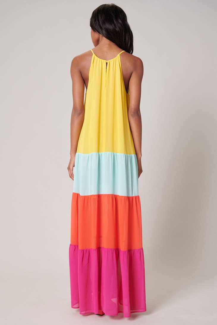 Rainbow Rays Maxi Dress - Multi