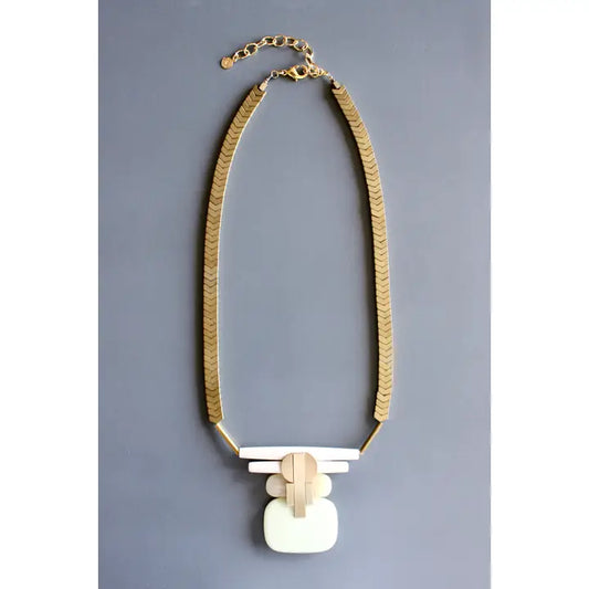 Celadon and Yellow Jade Pendant Necklace