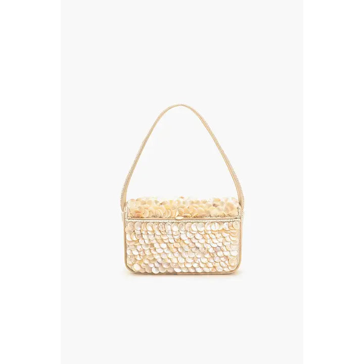Rainbow Shell Beaded Shoulder Bag