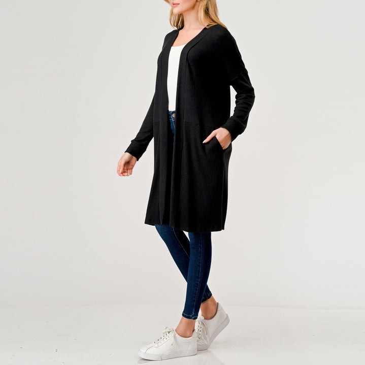 Long black cardigan deals sweater duster