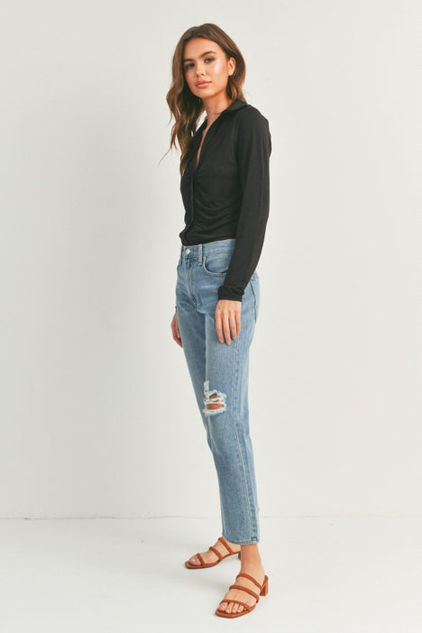 Jeans straight fit online mujer