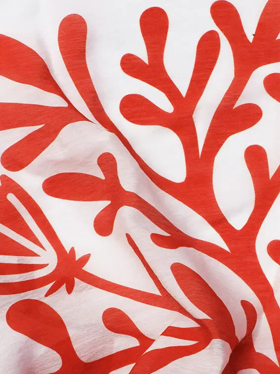 Beach Sarong Wrap - Red Coral