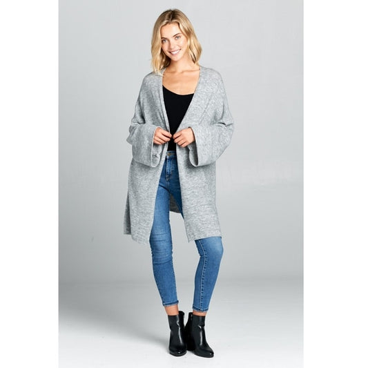 Oversized Sweater Cardigan - Grey